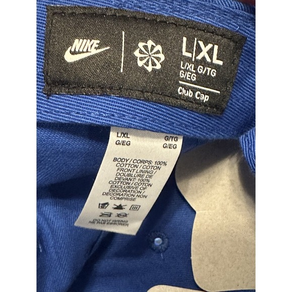 Nike Club Cap Hat Royal Blue FB5368 480  Adult Unisex Adjustable Size L/XLNWT - Picture 5 of 5